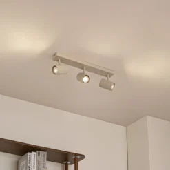 Downlights Lindby Kardis, beige, 3 luces, metal, GU10