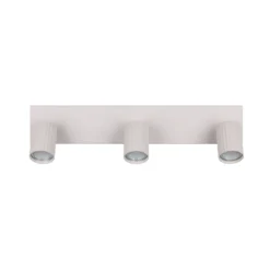 Downlight Soka, gris claro, longitud 50 cm, metal, 3 luces.
