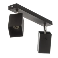 Downlight Square, negro, 2 luces