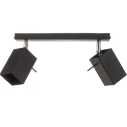 Downlight Square, negro, 2 luces
