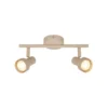 Downlight Tapp, beige, longitud 28 cm, 2 luces, metal GU10
