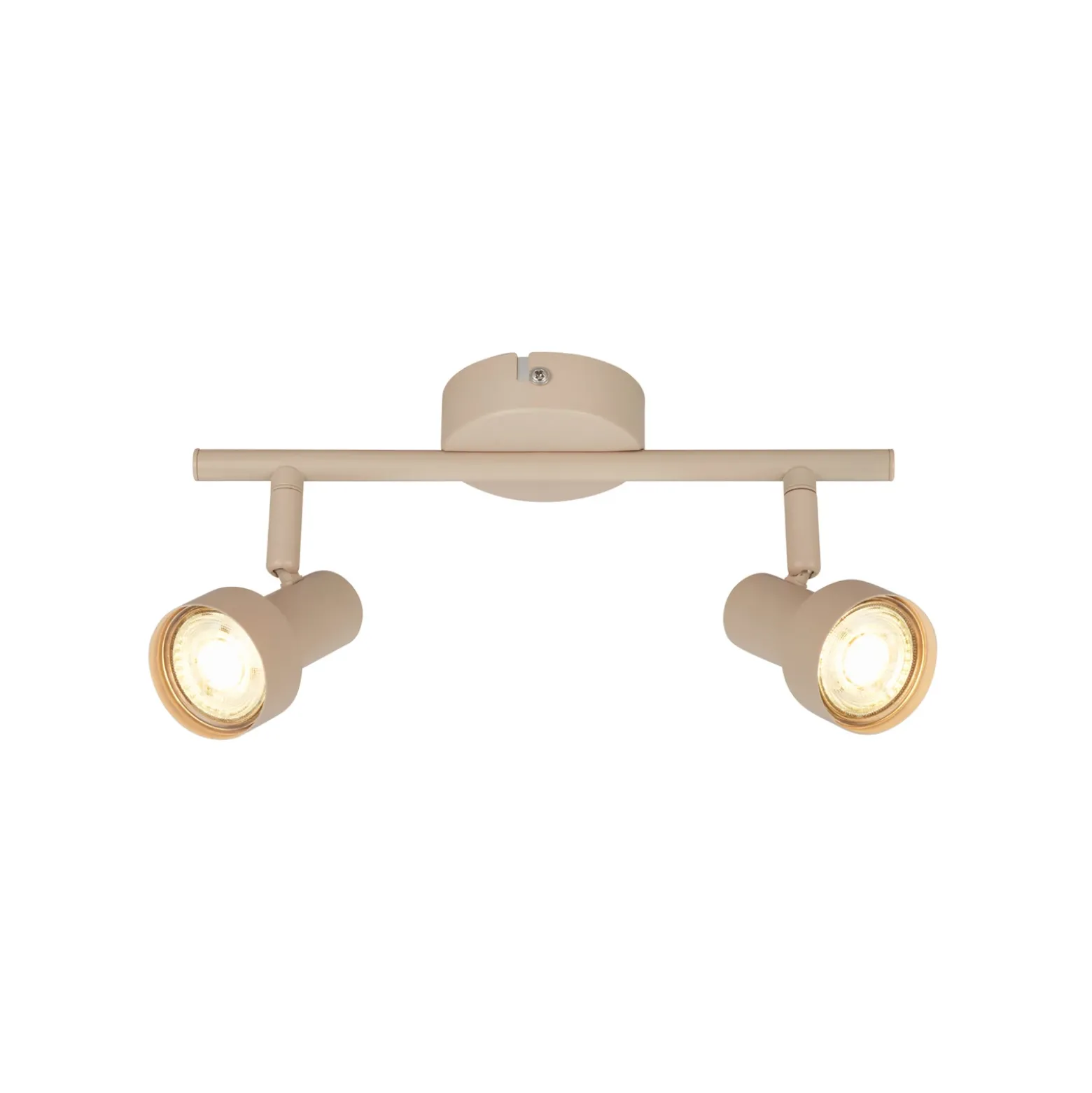 Downlight Tapp, beige, longitud 28 cm, 2 luces, metal GU10