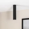 Downlight Tecno 1M, acero, GU10, altura 30 cm, negro