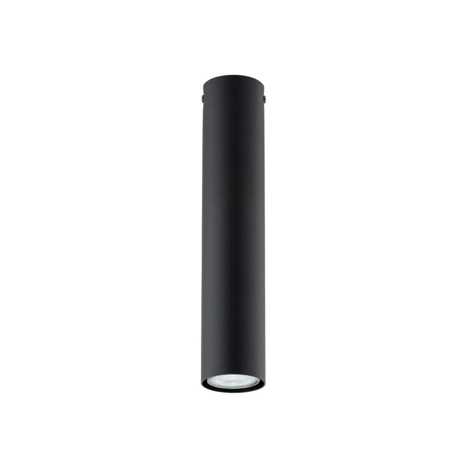 Downlight Tecno 1M, acero, GU10, altura 30 cm, negro