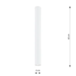 Downlight Tecno 1XL, acero, GU10, altura 60 cm, blanco