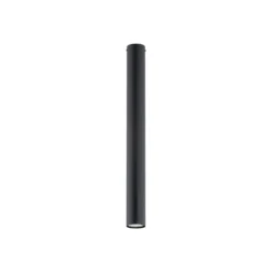 Downlight Tecno 1XL, acero, GU10, altura 60 cm, negro