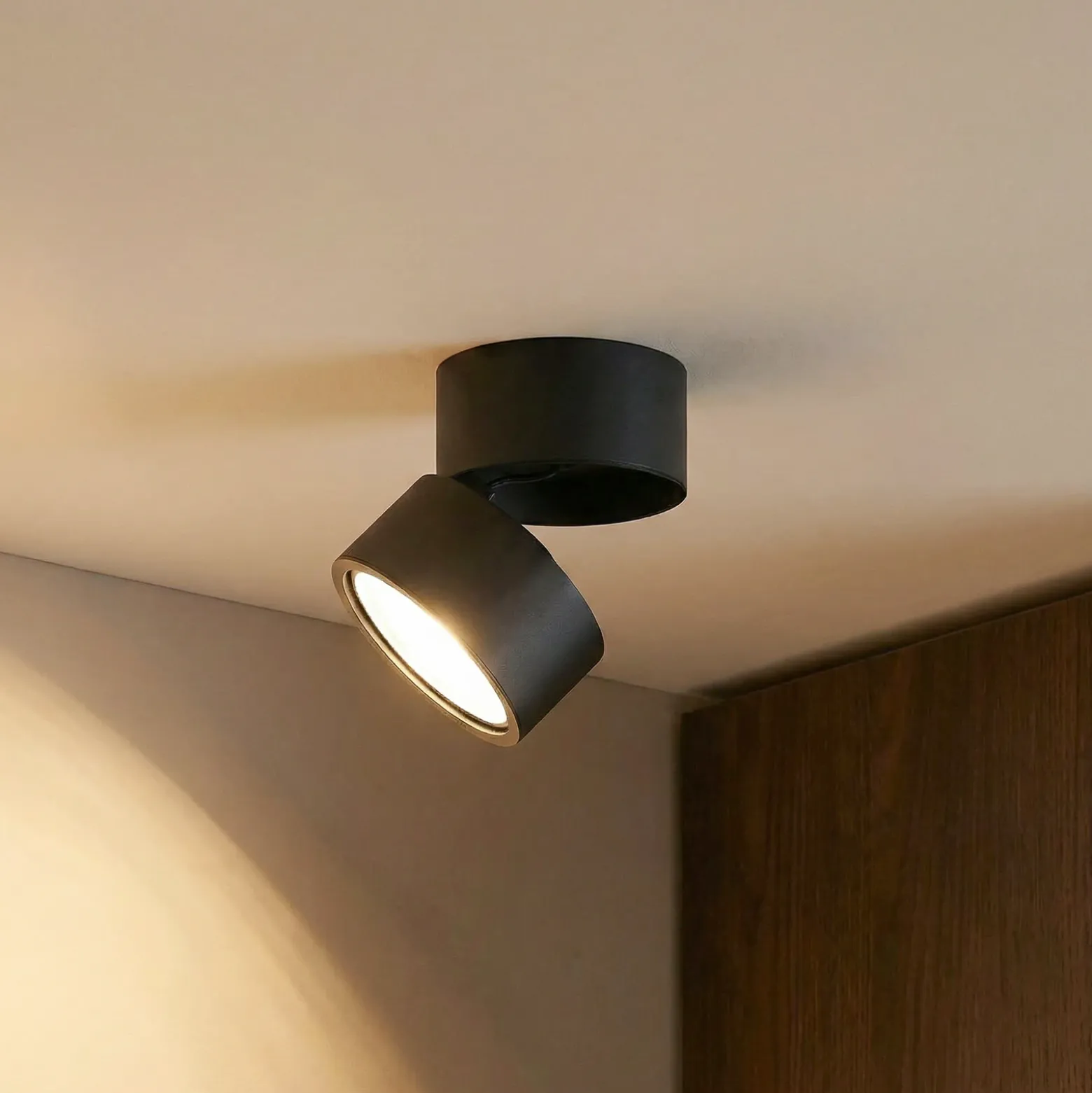 Downlight Thorid de Lindby, 19 cm, juego de 2, negro, G9