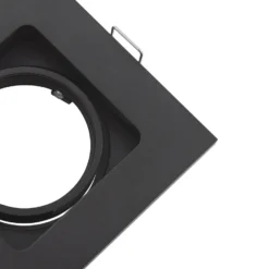 Downlight Thorid de Lindby, negro, 10 x 10 cm, juego de 10, GU10