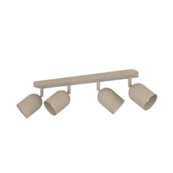 Downlight Tilston, beige, longitud 58 cm, 4 luces, acero