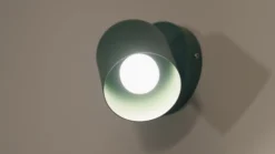 Downlight Tilston, verde oscuro, longitud 28 cm, 2 luces, acero