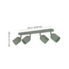 Downlight Tilston, verde oscuro, longitud 58 cm, 4 luces, acero