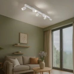 Downlight Top, blanco, 127 cm, 6 luces, metal, GU10