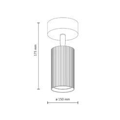 Downlight Tune, 1 luz, marrón, metal, Ø 15 cm, GU10
