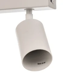 Downlight Zoom, 3 luces, blanco, metal, GU10
