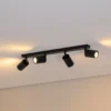 Downlight Zoom, 4 luces, negro