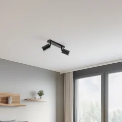 Downlight Zoom, 2 luces, negro