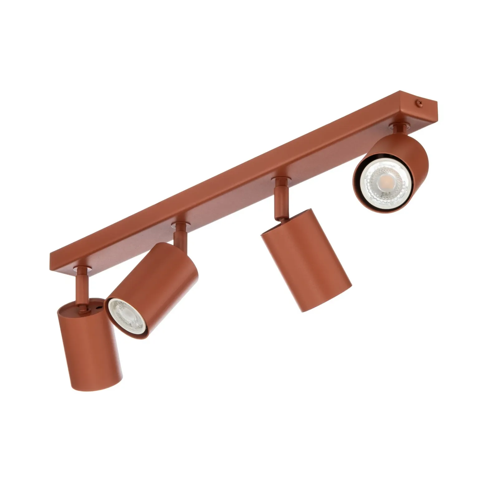 Downlight Zoom, 4 luces, rojo, acero, GU10