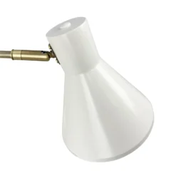 Dyberg Larsen Aplique de pared Sleep, blanco masilla, Ø 15 cm, acero