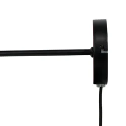 Dyberg Larsen aplique de pared Tokio, negro, anchura 20 cm, metal