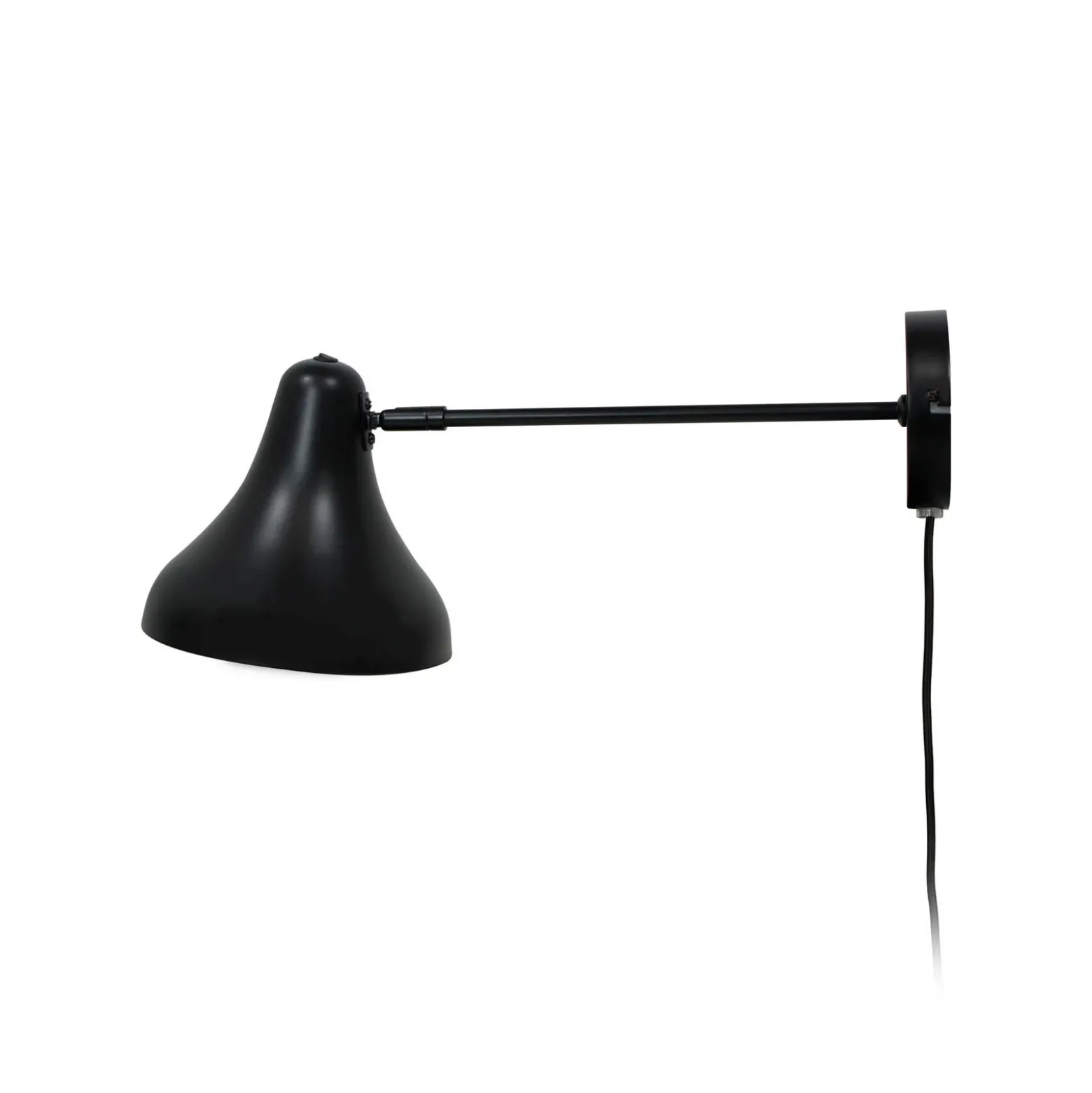 Dyberg Larsen aplique de pared Tokio, negro, anchura 20 cm, metal