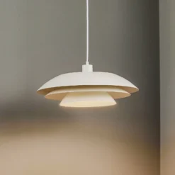 Dyberg Larsen DL45 lámpara colgante metal blanco