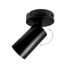 Dyberg Larsen downlight de techo Modern, negro, longitud 14 cm