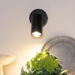 Dyberg Larsen downlight de techo Modern, negro, longitud 14 cm