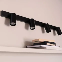 Dyberg Larsen downlight de techo Modern, negro, longitud 95 cm