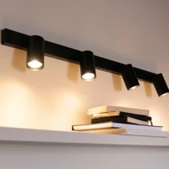 Dyberg Larsen downlight de techo Modern, negro, longitud 95 cm