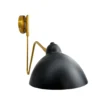 Dyberg Larsen Futura aplique de pared, negro, metal