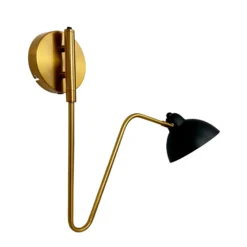 Dyberg Larsen Futura aplique de pared, negro, metal