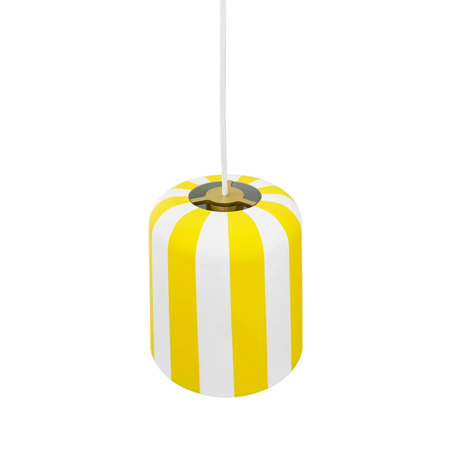 Dyberg Larsen Gry lámpara colgante, amarillo/blanco, Ø 20 cm, metal