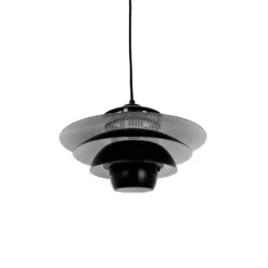 Dyberg Larsen lámpara colgante Ejka mini, negra, Ø 30 cm, metal