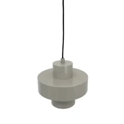 Dyberg Larsen lámpara colgante Stoke, gris, Ø 20 cm, metal