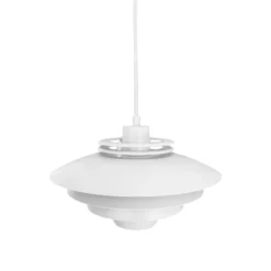 Dyberg Larsen lámpara colgante Ejka mini, blanca, Ø 30 cm, metal