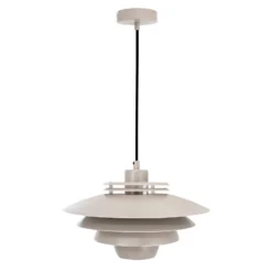 Dyberg Larsen lámpara colgante Ejka mini, beige, Ø 30 cm, metal