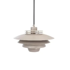 Dyberg Larsen lámpara colgante Ejka mini, beige, Ø 30 cm, metal
