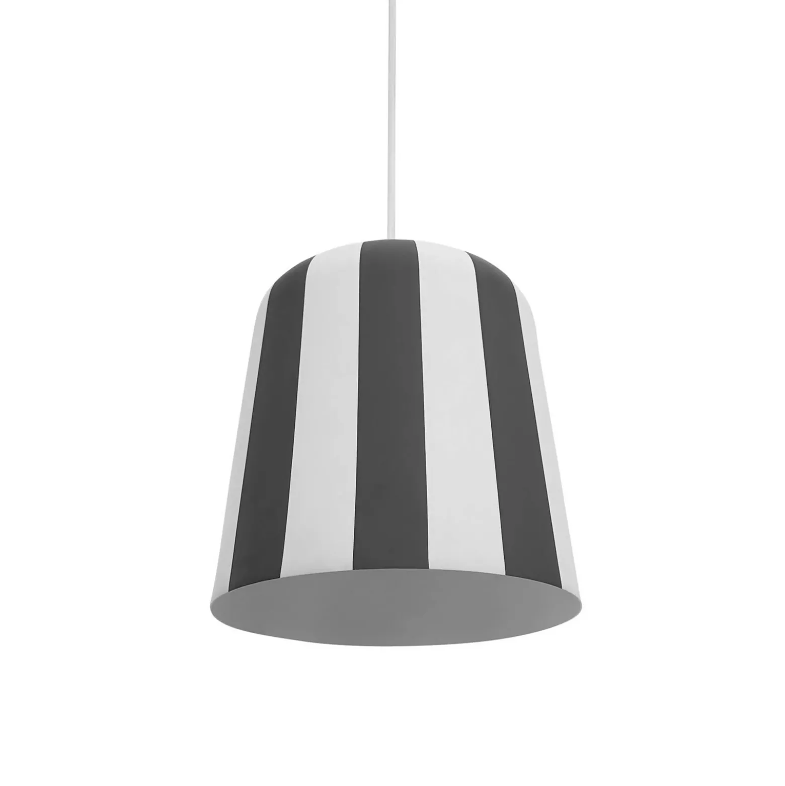 Dyberg Larsen lámpara colgante Gry, gris/blanco, Ø 20 cm, metal