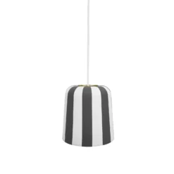 Dyberg Larsen lámpara colgante Gry, gris/blanco, Ø 20 cm, metal