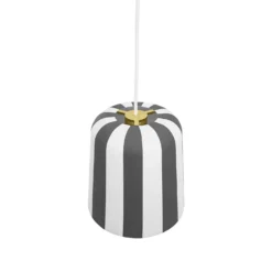 Dyberg Larsen lámpara colgante Gry, gris/blanco, Ø 20 cm, metal