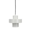 Dyberg Larsen lámpara colgante Stoke, blanco masilla, Ø 20 cm, metal
