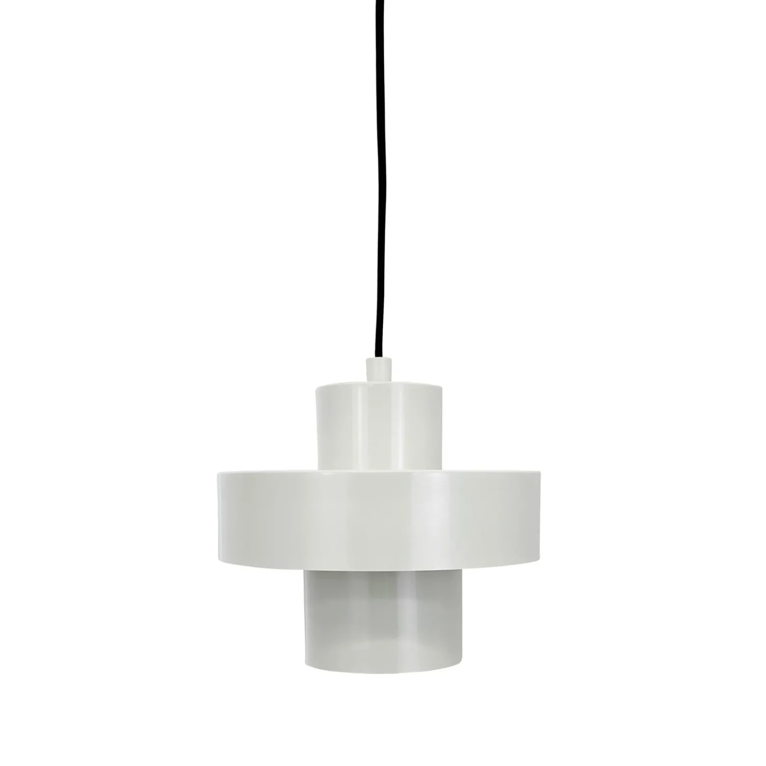 Dyberg Larsen lámpara colgante Stoke, blanco masilla, Ø 20 cm, metal