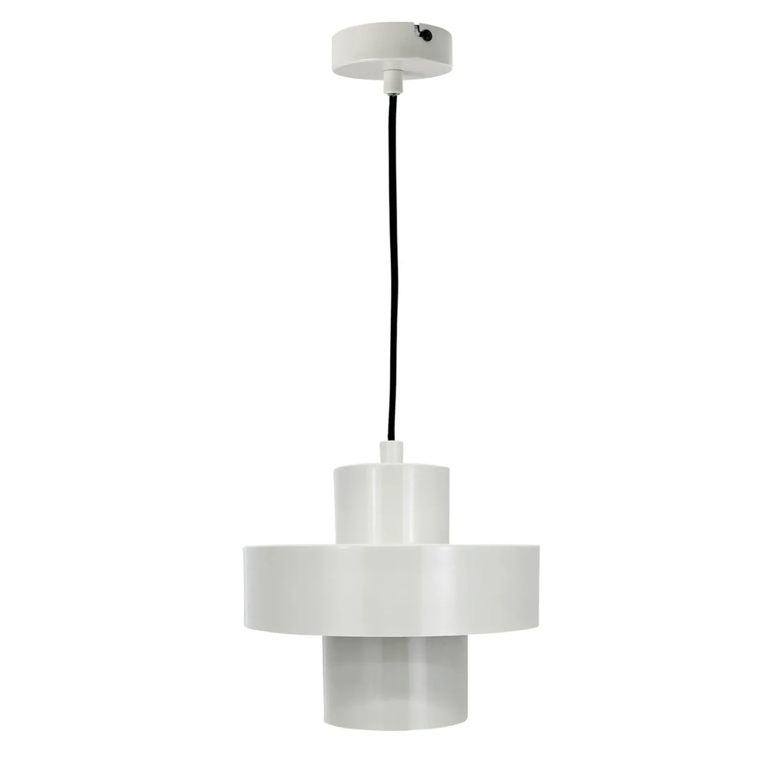 Dyberg Larsen lámpara colgante Stoke, blanco masilla, Ø 20 cm, metal
