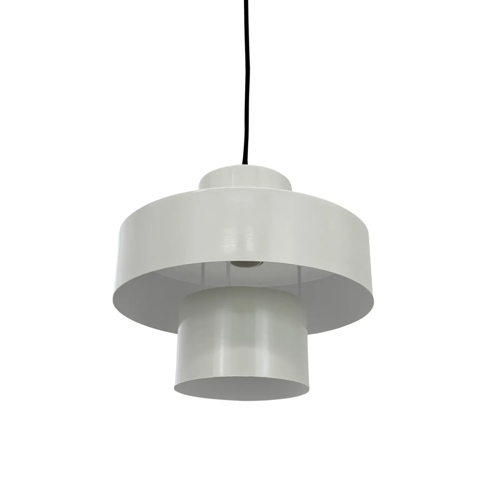 Dyberg Larsen lámpara colgante Stoke, blanco masilla, Ø 20 cm, metal