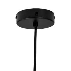 Dyberg Larsen Lámpara colgante Princess, ópalo/negro, Ø 28 cm