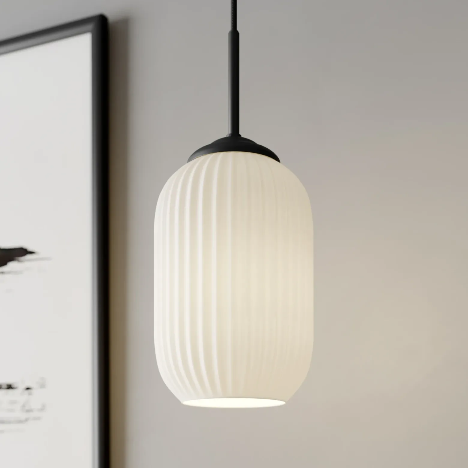 Dyberg LARSEN Lámpara colgante de cristal Riflet, Ø 14 cm