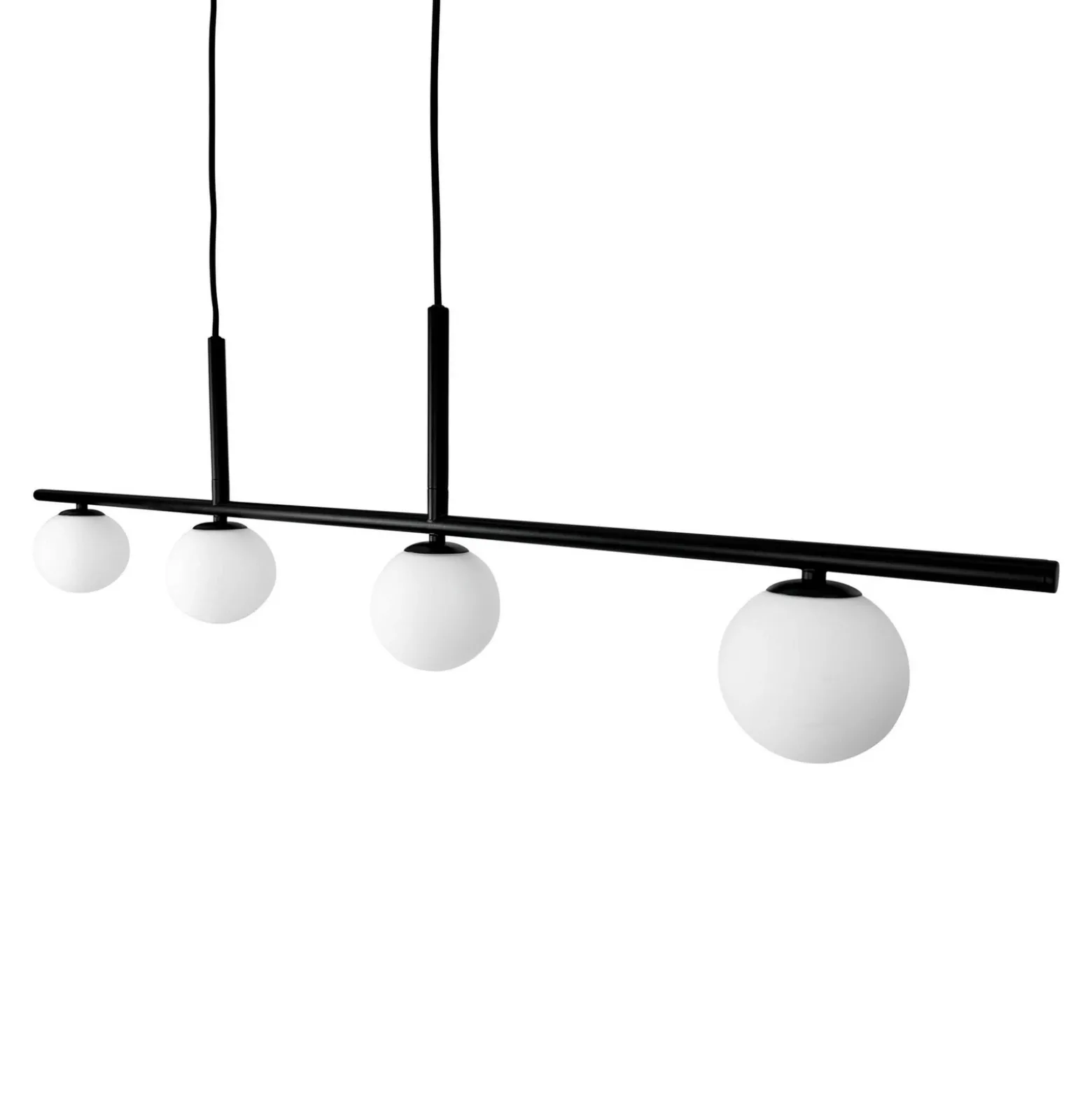 Dyberg Larsen lámpara colgante Alice, negra, metal, 4 luces.