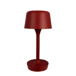 Dyberg Larsen Lámpara de mesa LED recargable Flow, roja, altura 25 cm