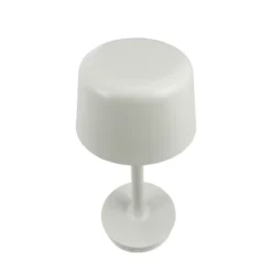 Dyberg Larsen lámpara de mesa LED recargable Flow, crema, altura 25 cm