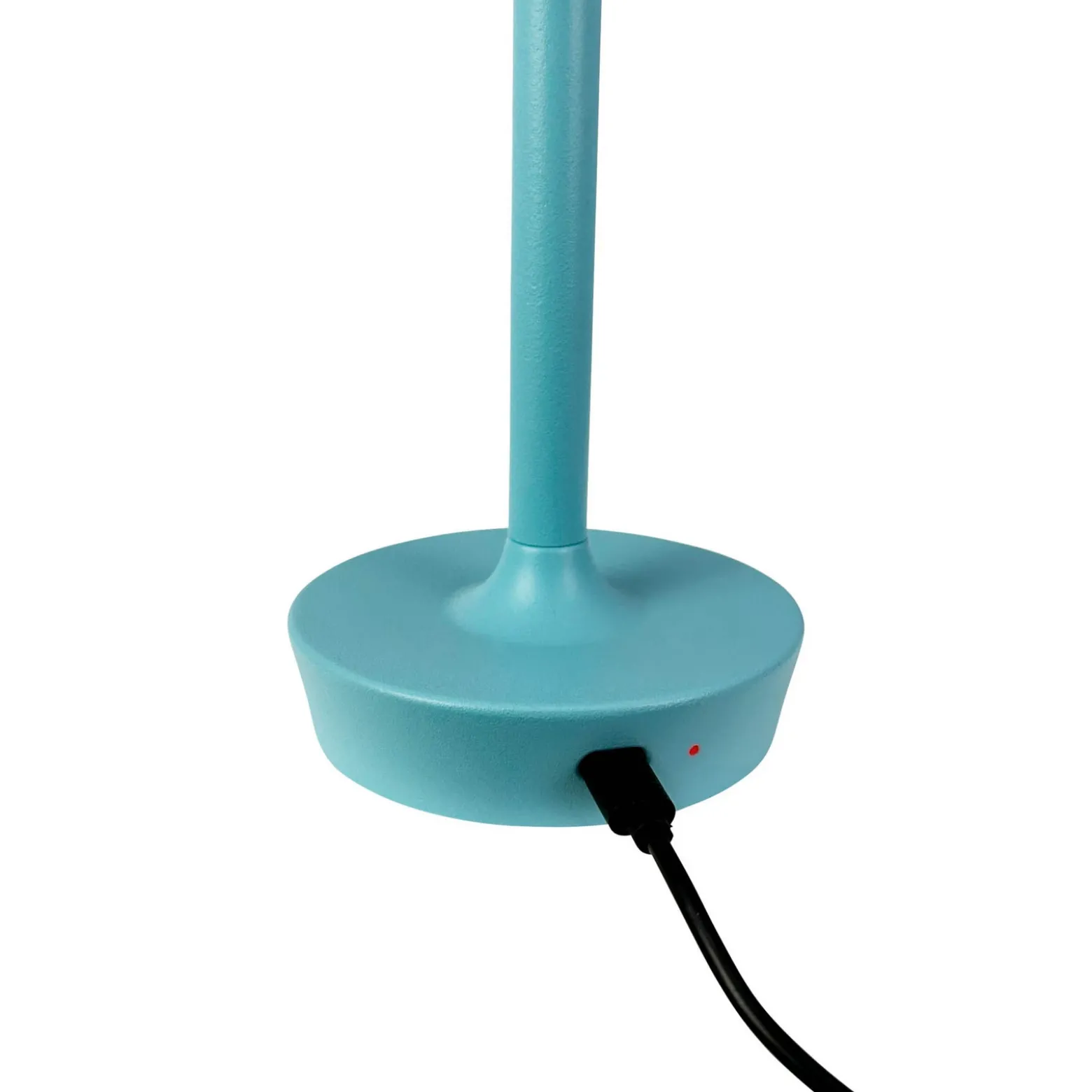 Dyberg Larsen Lámpara de mesa LED recargable Flow, azul claro, altura 25 cm